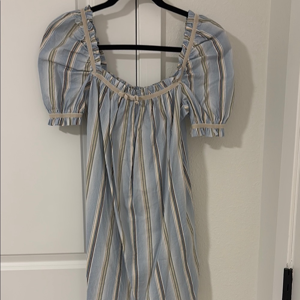 Reformation Striped Puff Sleeve Dress